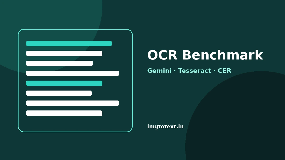 Illustration for article: OCR Engine Benchmark: Gemini vs Tesseract (Measured CER)