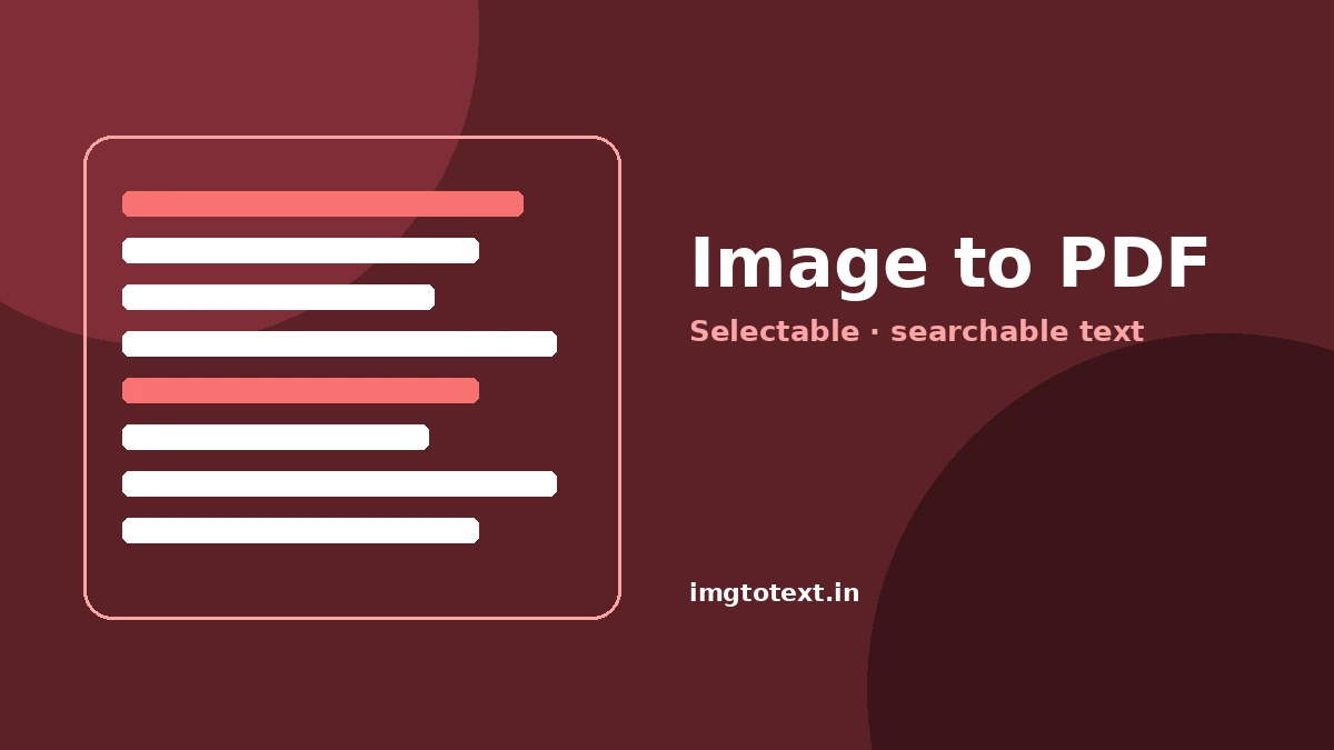 Illustration of an image being converted into a text-based PDF document