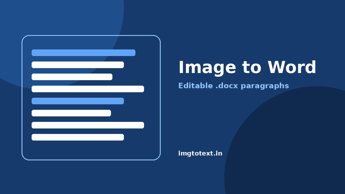 Illustration of a photographed page becoming an editable Word document